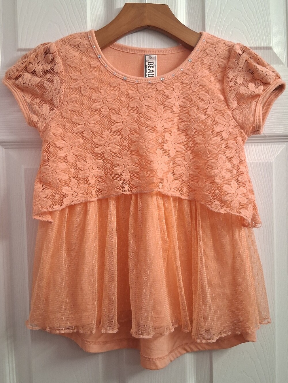Orange Girls 6X Blouse
